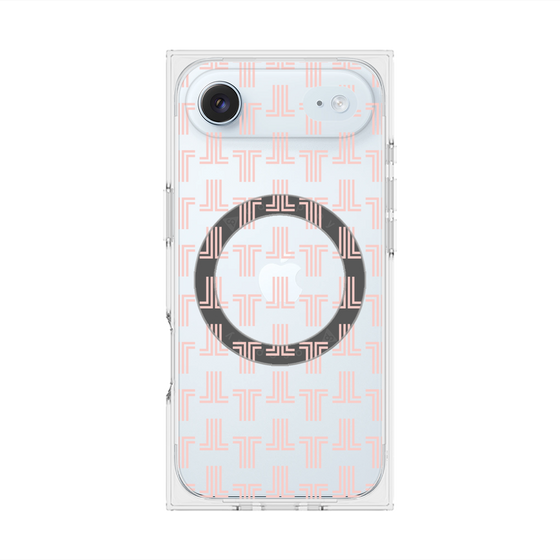 プレミアムスクエアケース with MagSafe［ LANVIN en Bleu - Monogram - Pink ］