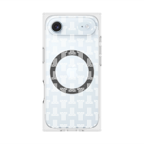 プレミアムスクエアケース with MagSafe［ LANVIN en Bleu - Monogram - White ］