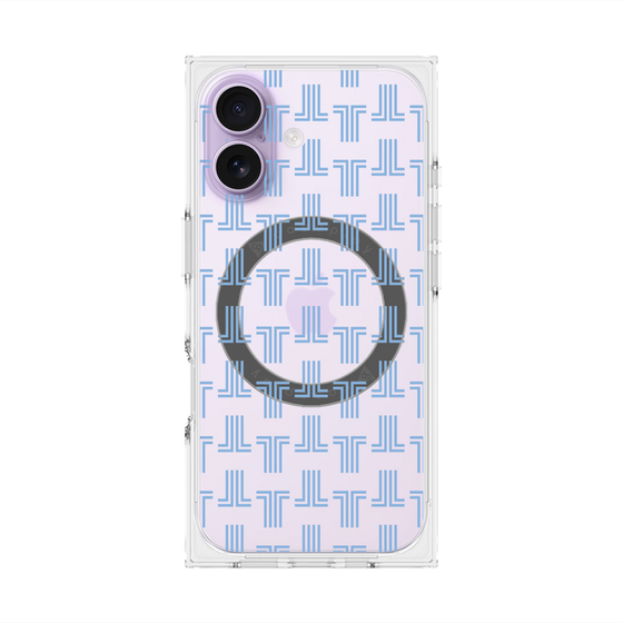 プレミアムスクエアケース with MagSafe［ LANVIN en Bleu - Monogram - Blue ］