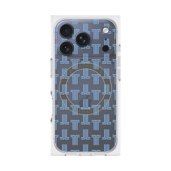 プレミアムスクエアケース with MagSafe［ LANVIN en Bleu - Monogram - Blue ］