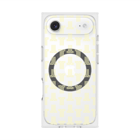 プレミアムスクエアケース with MagSafe［ LANVIN en Bleu - Monogram - Yellow ］