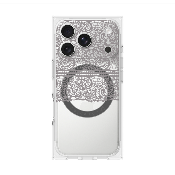 プレミアムスクエアケース with MagSafe［ LANVIN en Bleu - Lace - Black ］