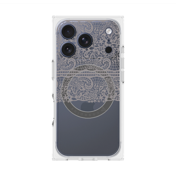 プレミアムスクエアケース with MagSafe［ LANVIN en Bleu - Lace - Black ］