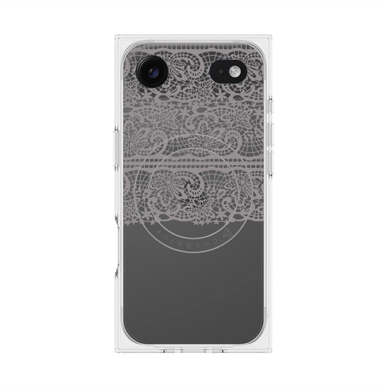 プレミアムスクエアケース with MagSafe［ LANVIN en Bleu - Lace - Black ］