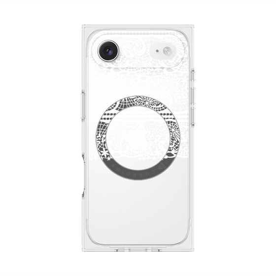 プレミアムスクエアケース with MagSafe［ LANVIN en Bleu - Lace - White ］