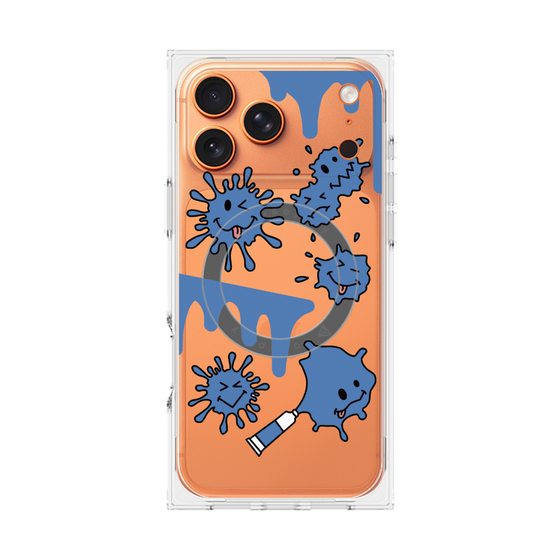 プレミアムスクエアケース with MagSafe［ PAINTING SMILE Blue ］