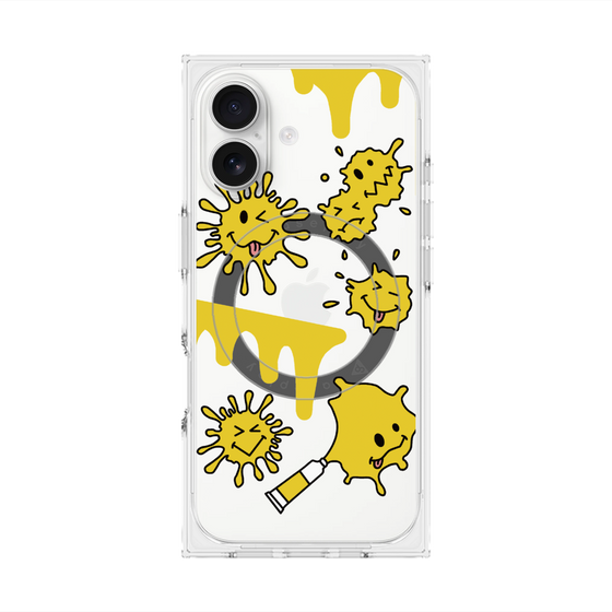 プレミアムスクエアケース with MagSafe［ PAINTING SMILE Yellow ］