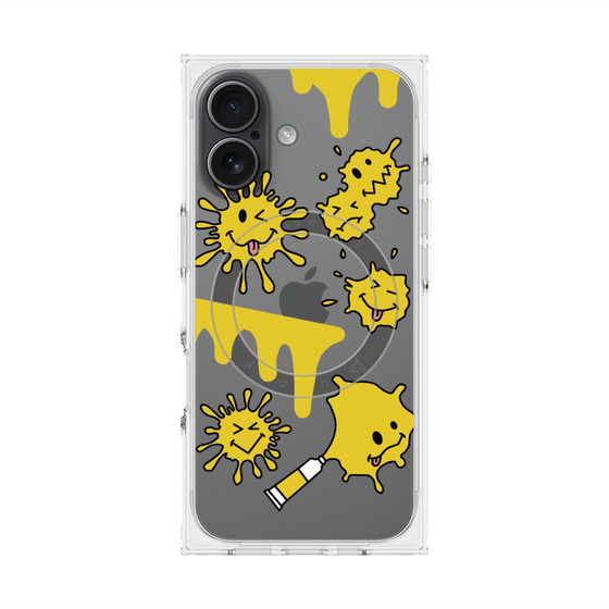 プレミアムスクエアケース with MagSafe［ PAINTING SMILE Yellow ］
