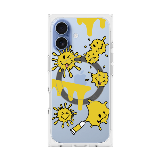 プレミアムスクエアケース with MagSafe［ PAINTING SMILE Yellow ］