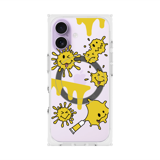 プレミアムスクエアケース with MagSafe［ PAINTING SMILE Yellow ］