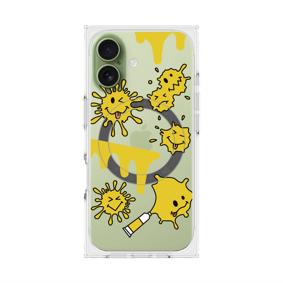 プレミアムスクエアケース with MagSafe［ PAINTING SMILE Yellow ］