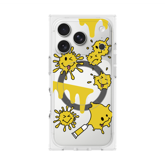 プレミアムスクエアケース with MagSafe［ PAINTING SMILE Yellow ］