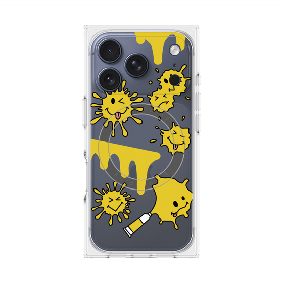 プレミアムスクエアケース with MagSafe［ PAINTING SMILE Yellow ］