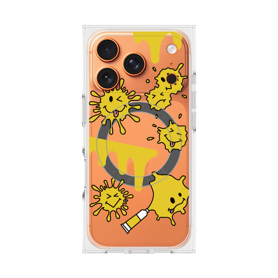 プレミアムスクエアケース with MagSafe［ PAINTING SMILE Yellow ］