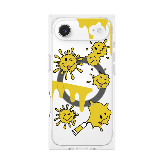 プレミアムスクエアケース with MagSafe［ PAINTING SMILE Yellow ］