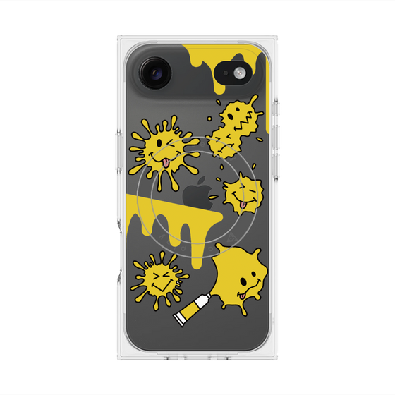 プレミアムスクエアケース with MagSafe［ PAINTING SMILE Yellow ］