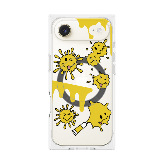 プレミアムスクエアケース with MagSafe［ PAINTING SMILE Yellow ］