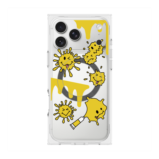 プレミアムスクエアケース with MagSafe［ PAINTING SMILE Yellow ］