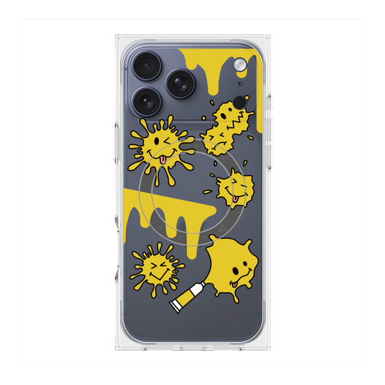 プレミアムスクエアケース with MagSafe［ PAINTING SMILE Yellow ］