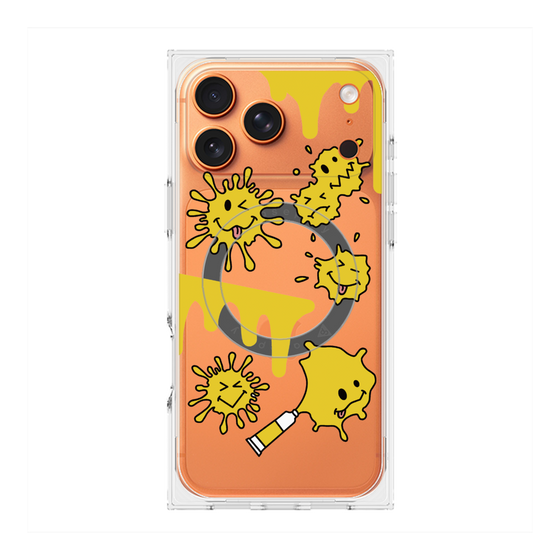 プレミアムスクエアケース with MagSafe［ PAINTING SMILE Yellow ］