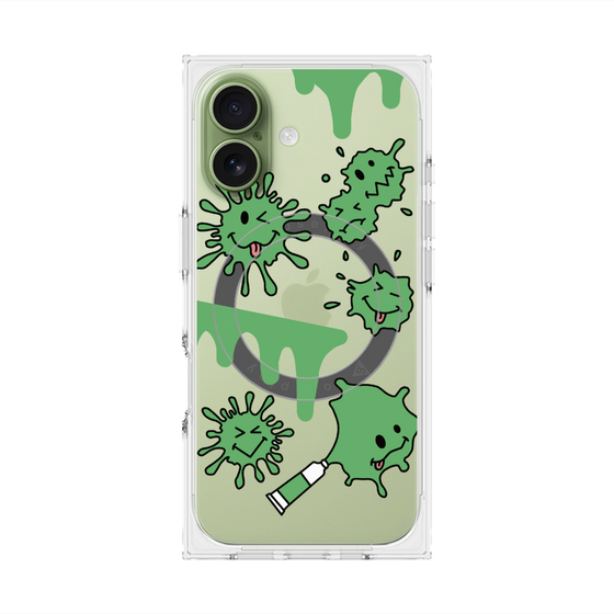 プレミアムスクエアケース with MagSafe［ PAINTING SMILE Green ］