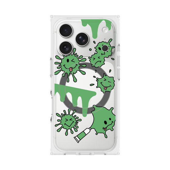 プレミアムスクエアケース with MagSafe［ PAINTING SMILE Green ］
