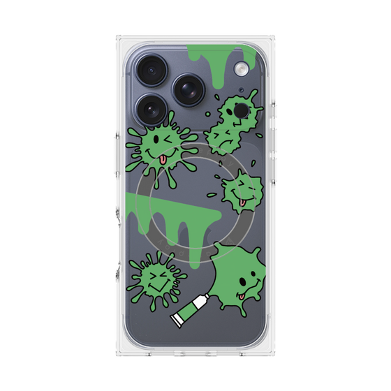 プレミアムスクエアケース with MagSafe［ PAINTING SMILE Green ］