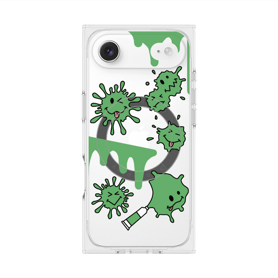 プレミアムスクエアケース with MagSafe［ PAINTING SMILE Green ］