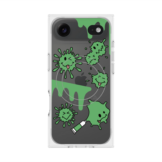 プレミアムスクエアケース with MagSafe［ PAINTING SMILE Green ］