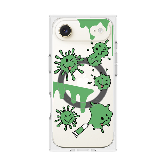 プレミアムスクエアケース with MagSafe［ PAINTING SMILE Green ］