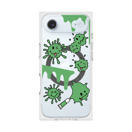 プレミアムスクエアケース with MagSafe［ PAINTING SMILE Green ］