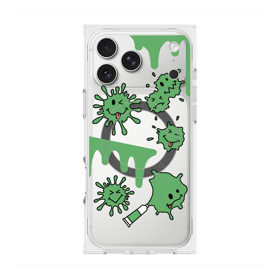 プレミアムスクエアケース with MagSafe［ PAINTING SMILE Green ］