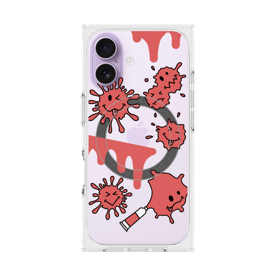 プレミアムスクエアケース with MagSafe［ PAINTING SMILE Red ］