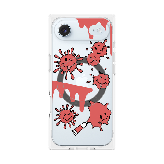 プレミアムスクエアケース with MagSafe［ PAINTING SMILE Red ］