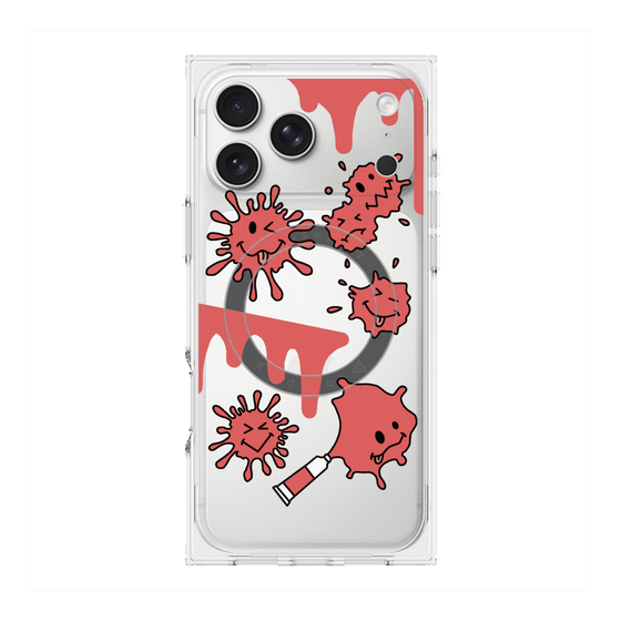 プレミアムスクエアケース with MagSafe［ PAINTING SMILE Red ］