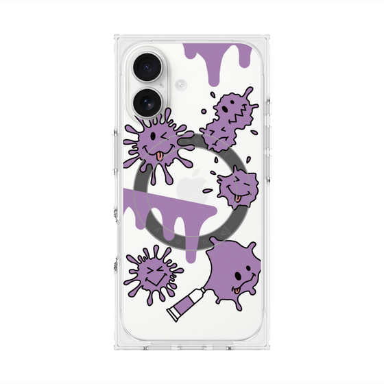 プレミアムスクエアケース with MagSafe［ PAINTING SMILE Purple ］