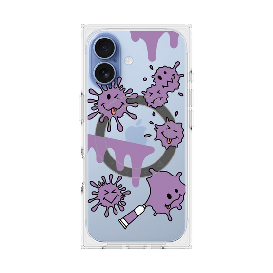 プレミアムスクエアケース with MagSafe［ PAINTING SMILE Purple ］