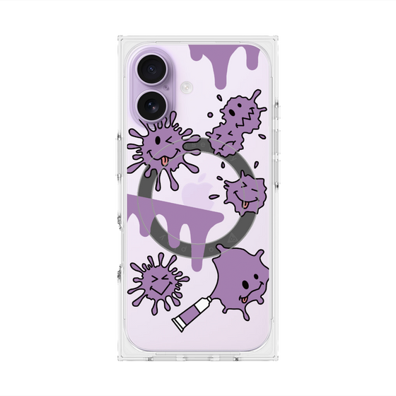 プレミアムスクエアケース with MagSafe［ PAINTING SMILE Purple ］