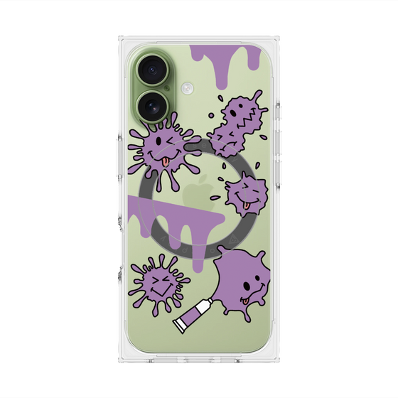 プレミアムスクエアケース with MagSafe［ PAINTING SMILE Purple ］