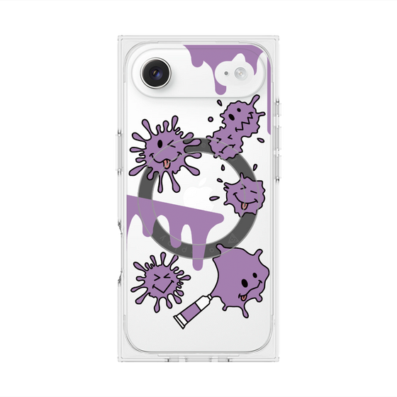 プレミアムスクエアケース with MagSafe［ PAINTING SMILE Purple ］