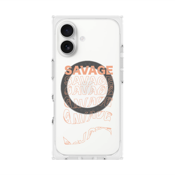 プレミアムスクエアケース with MagSafe［ SAVAGE Orange ］