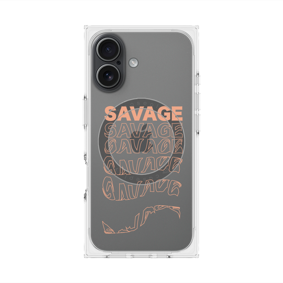 プレミアムスクエアケース with MagSafe［ SAVAGE Orange ］