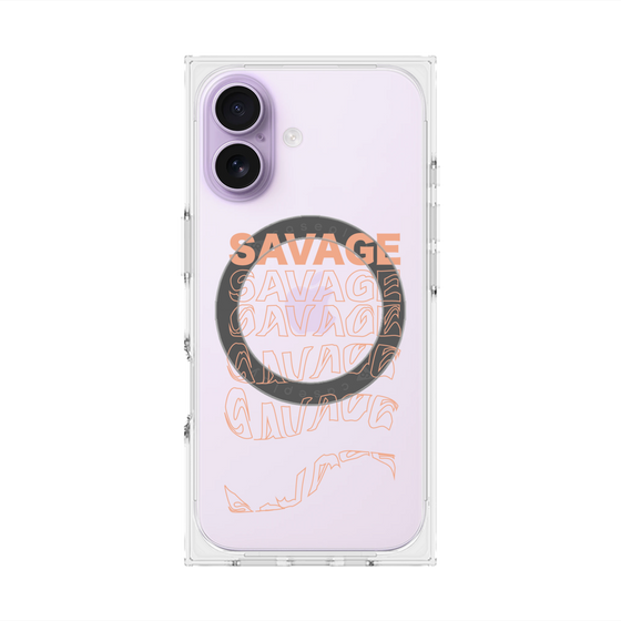 プレミアムスクエアケース with MagSafe［ SAVAGE Orange ］