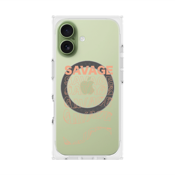 プレミアムスクエアケース with MagSafe［ SAVAGE Orange ］