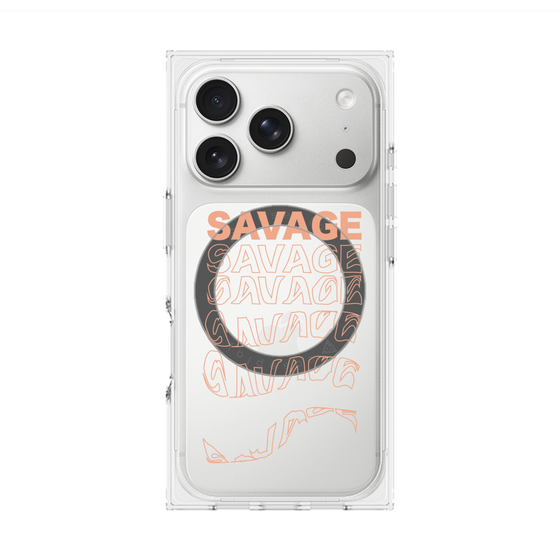 プレミアムスクエアケース with MagSafe［ SAVAGE Orange ］