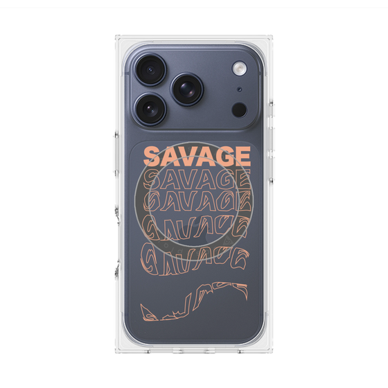 プレミアムスクエアケース with MagSafe［ SAVAGE Orange ］