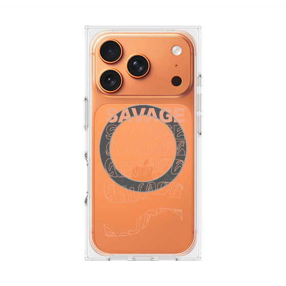 プレミアムスクエアケース with MagSafe［ SAVAGE Orange ］