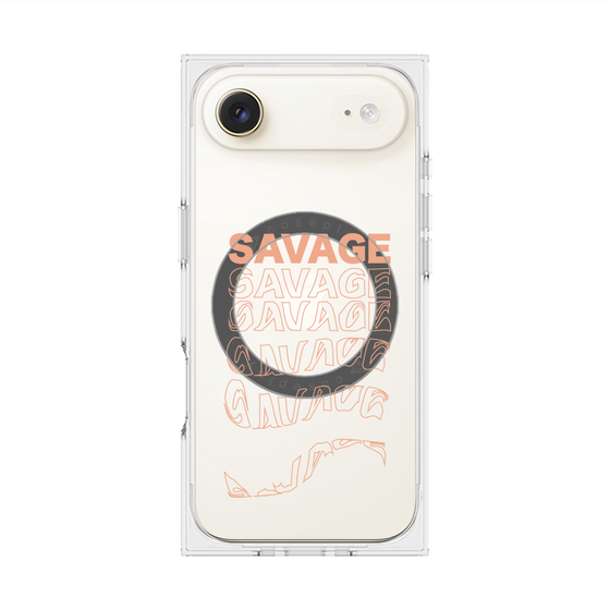 プレミアムスクエアケース with MagSafe［ SAVAGE Orange ］