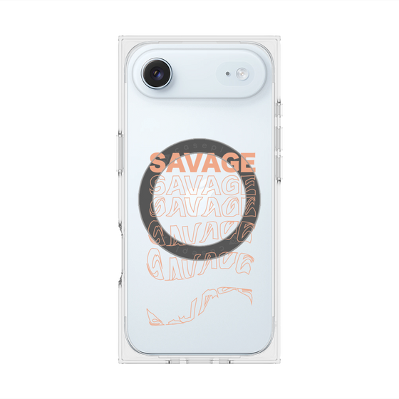 プレミアムスクエアケース with MagSafe［ SAVAGE Orange ］