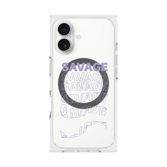 プレミアムスクエアケース with MagSafe［ SAVAGE Purple ］
